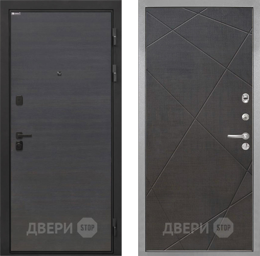 Входная металлическая Дверь Интекрон (INTECRON) Профит Black Эковенге Лучи-М Венге распил кофе в Истра