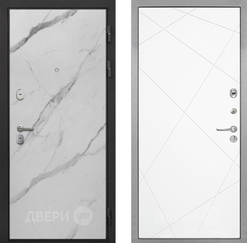 Входная металлическая Дверь Интекрон (INTECRON) Гектор Мрамор Арктик Лучи-М Софт милк в Истра