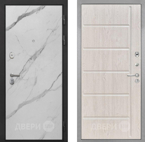 Входная металлическая Дверь Интекрон (INTECRON) Гектор Мрамор Арктик ФЛ-102 Сосна белая в Истра