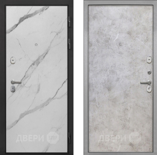 Входная металлическая Дверь Интекрон (INTECRON) Гектор Мрамор Арктик Гладкая Мрамор светлый в Истра