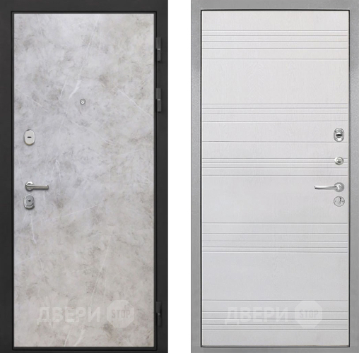 Входная металлическая Дверь Интекрон (INTECRON) Гектор Мрамор Светлый ФЛ-316 Белый ясень в Истра