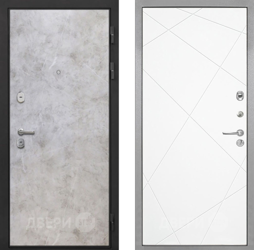 Входная металлическая Дверь Интекрон (INTECRON) Гектор Мрамор Светлый Лучи-М Софт милк в Истра
