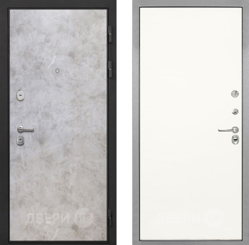 Входная металлическая Дверь Интекрон (INTECRON) Гектор Мрамор Светлый Гладкая Слоновая кость в Истра