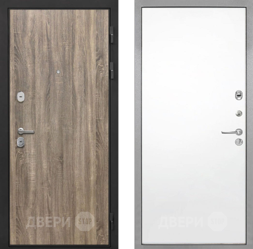 Входная металлическая Дверь Интекрон (INTECRON) Гектор Дуб Турин Гладкая Силк Сноу в Истра