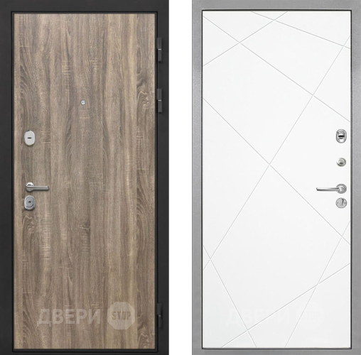 Входная металлическая Дверь Интекрон (INTECRON) Гектор Дуб Турин Лучи-М Софт милк в Истра