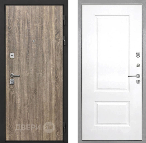 Входная металлическая Дверь Интекрон (INTECRON) Гектор Дуб Турин Альба Роял Вуд белый в Истра