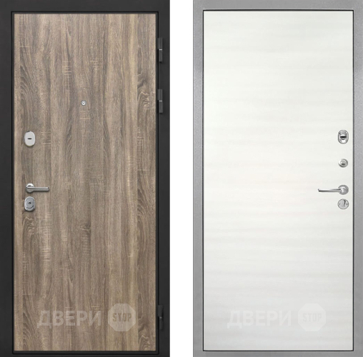 Входная металлическая Дверь Интекрон (INTECRON) Гектор Дуб Турин Гладкая Дуб сильвер поперечный в Истра