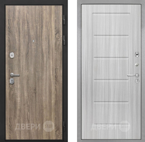 Входная металлическая Дверь Интекрон (INTECRON) Гектор Дуб Турин ФЛ-39 Сандал белый в Истра