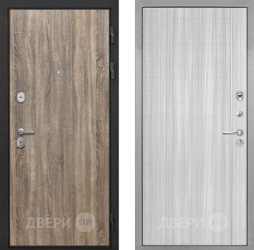 Входная металлическая Дверь Интекрон (INTECRON) Гектор Дуб Турин В-07 с молдингом Сандал белый в Истра