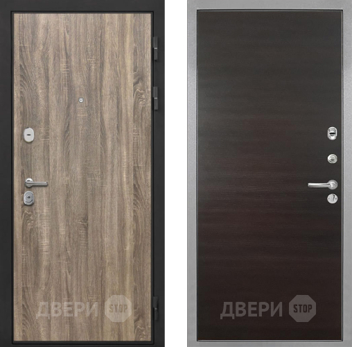 Входная металлическая Дверь Интекрон (INTECRON) Гектор Дуб Турин Гладкая Эковенге поперечный в Истра