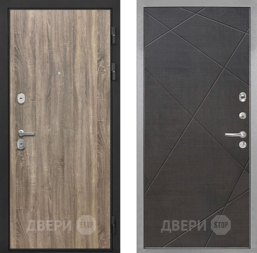 Входная металлическая Дверь Интекрон (INTECRON) Гектор Дуб Турин Лучи-М Венге распил кофе в Истра