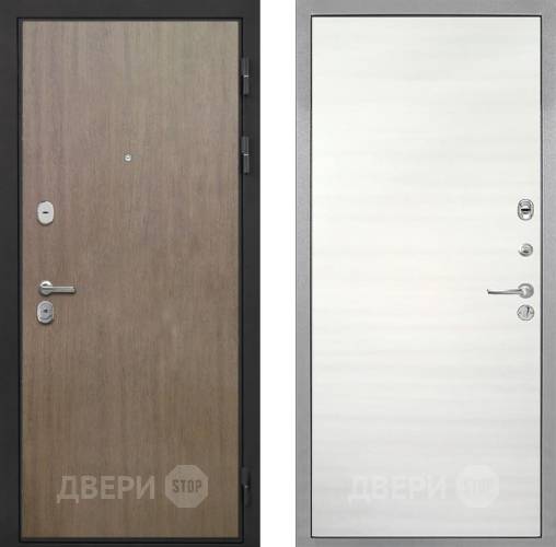 Входная металлическая Дверь Интекрон (INTECRON) Гектор Венге Коричневый Гладкая Дуб сильвер поперечный в Истра