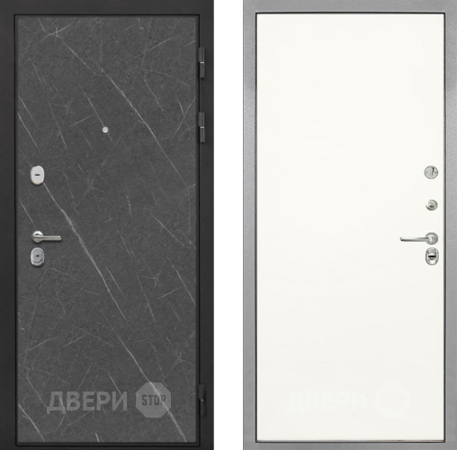 Входная металлическая Дверь Интекрон (INTECRON) Гектор Гранит Лава Оникс Гладкая Слоновая кость в Истра