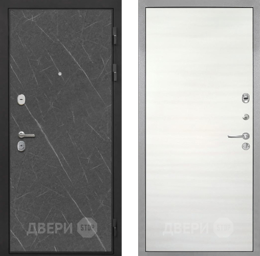 Входная металлическая Дверь Интекрон (INTECRON) Гектор Гранит Лава Оникс Гладкая Дуб сильвер поперечный в Истра