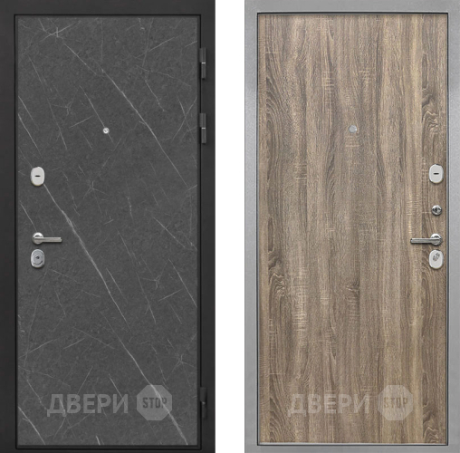 Входная металлическая Дверь Интекрон (INTECRON) Гектор Гранит Лава Оникс Гладкая Дуб турин в Истра