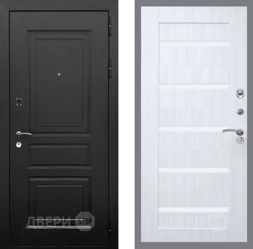 Входная металлическая Дверь Рекс (REX) 6 Венге СБ-14 стекло белое Сандал белый в Истра