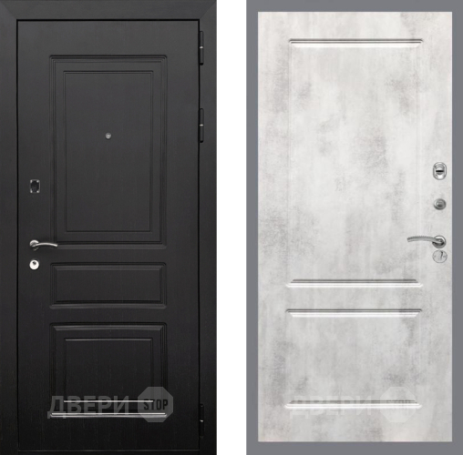 Входная металлическая Дверь Рекс (REX) 6 Венге FL-117 Бетон светлый в Истра