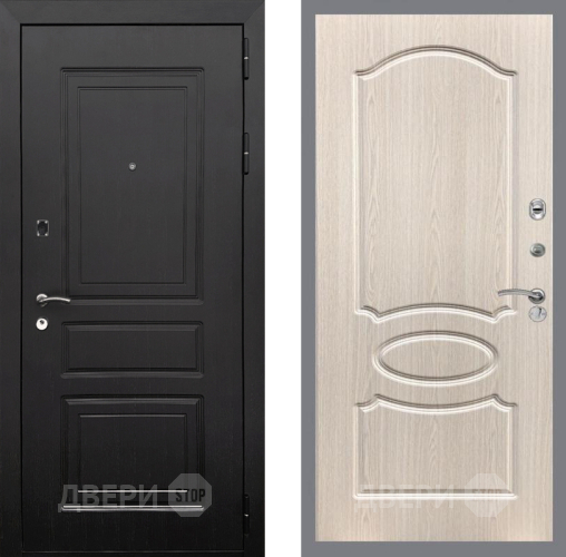 Входная металлическая Дверь Рекс (REX) 6 Венге FL-128 Беленый дуб в Истра