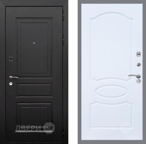 Входная металлическая Дверь Рекс (REX) 6 Венге FL-128 Силк Сноу в Истра