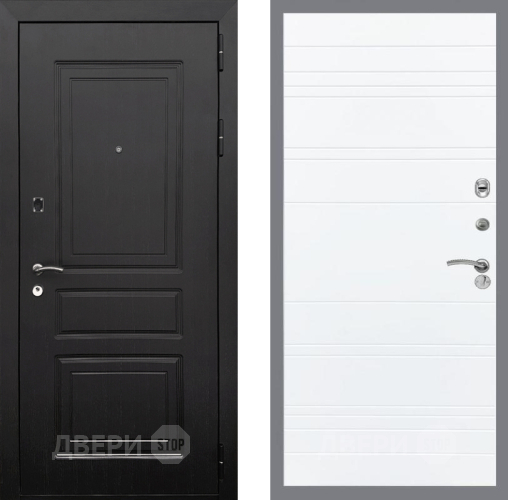 Входная металлическая Дверь Рекс (REX) 6 Венге Line Силк Сноу в Истра