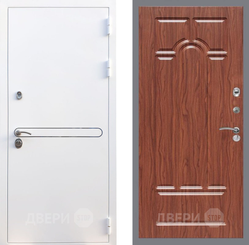 Входная металлическая Дверь Рекс (REX) 27 FL-58 орех тисненый в Истра