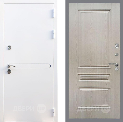 Входная металлическая Дверь Рекс (REX) 27 FL-243 Беленый дуб в Истра