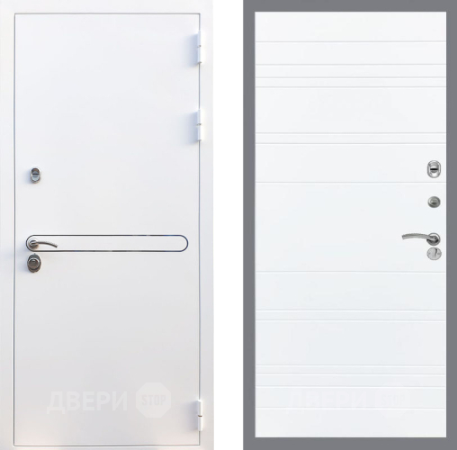 Входная металлическая Дверь Рекс (REX) 27 Line Силк Сноу в Истра