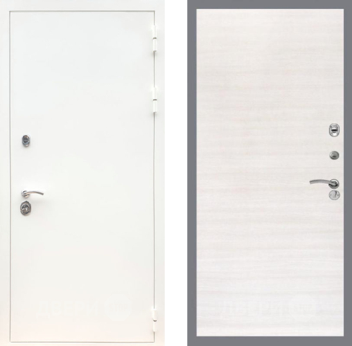 Входная металлическая Дверь Рекс (REX) 5 Белая Шагрень GL Акация в Истра