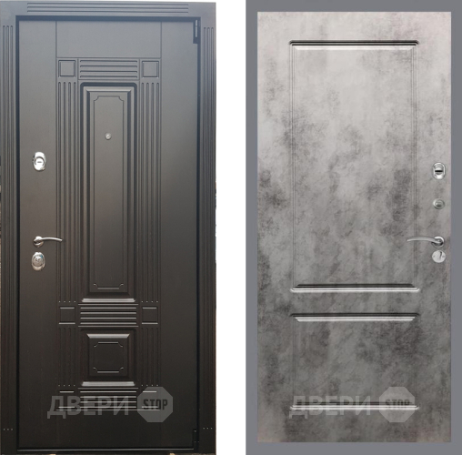 Входная металлическая Дверь Рекс (REX) 9 FL-117 Бетон темный в Истра