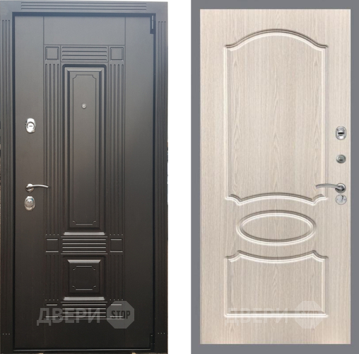 Входная металлическая Дверь Рекс (REX) 9 FL-128 Беленый дуб в Истра