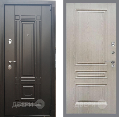 Входная металлическая Дверь Рекс (REX) 9 FL-243 Беленый дуб в Истра