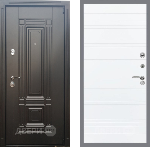 Входная металлическая Дверь Рекс (REX) 9 Line Силк Сноу в Истра