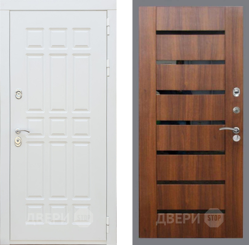 Дверь Рекс (REX) 8 Силк Сноу СБ-14 стекло черное Орех бренди в Истра