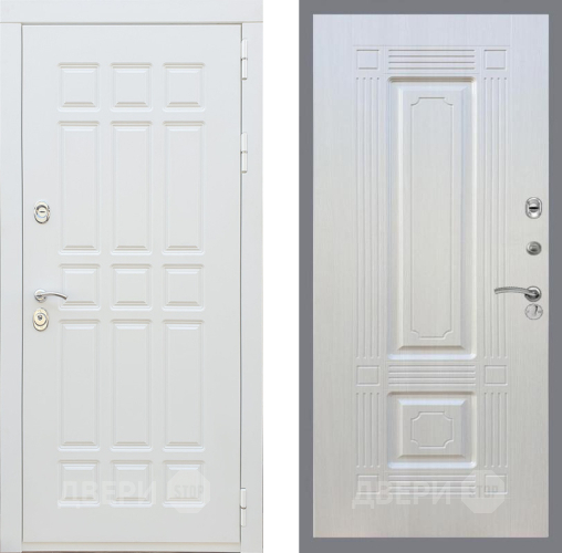 Входная металлическая Дверь Рекс (REX) 8 Силк Сноу FL-2 Лиственница беж в Истра