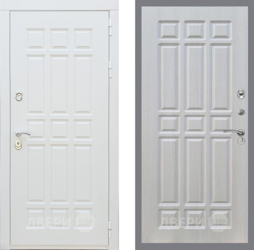 Входная металлическая Дверь Рекс (REX) 8 Силк Сноу FL-33 Лиственница беж в Истра