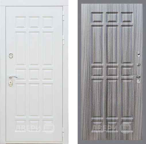 Входная металлическая Дверь Рекс (REX) 8 Силк Сноу FL-33 Сандал грей в Истра