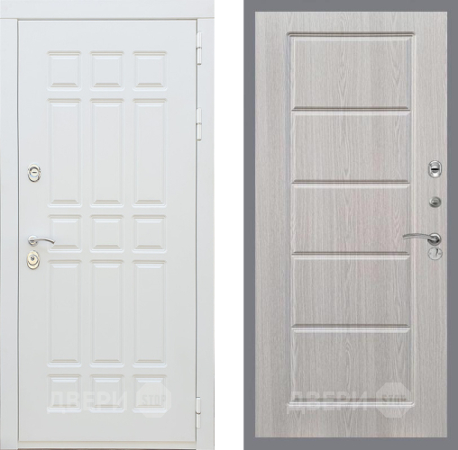 Входная металлическая Дверь Рекс (REX) 8 Силк Сноу FL-39 Беленый дуб в Истра