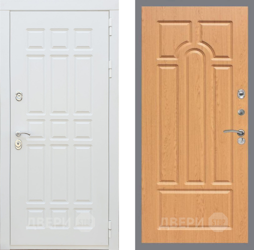 Входная металлическая Дверь Рекс (REX) 8 Силк Сноу FL-58 Дуб в Истра