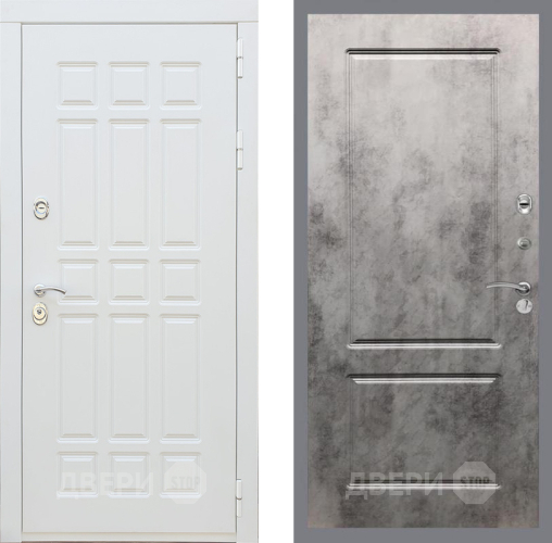 Входная металлическая Дверь Рекс (REX) 8 Силк Сноу FL-117 Бетон темный в Истра