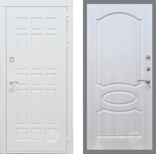 Входная металлическая Дверь Рекс (REX) 8 Силк Сноу FL-128 Лиственница беж в Истра