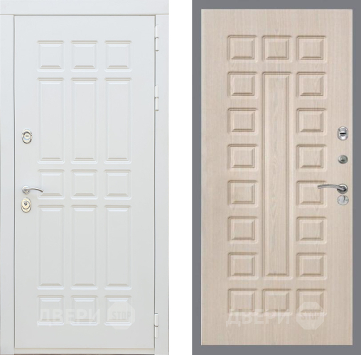 Входная металлическая Дверь Рекс (REX) 8 Силк Сноу FL-183 Беленый дуб в Истра