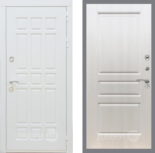 Входная металлическая Дверь Рекс (REX) 8 Силк Сноу FL-243 Лиственница беж в Истра