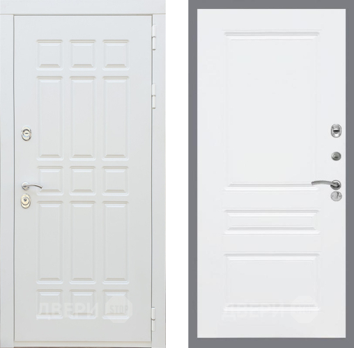 Входная металлическая Дверь Рекс (REX) 8 Силк Сноу FL-243 Силк Сноу в Истра