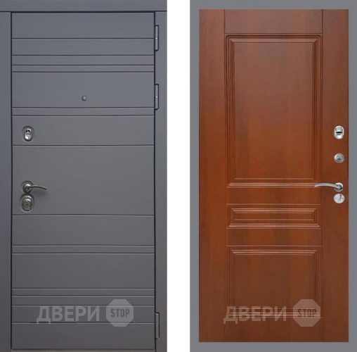 Входная металлическая Дверь Рекс (REX) 14 силк титан FL-243 Итальянский орех в Истра