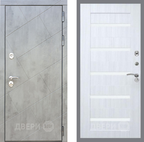 Входная металлическая Дверь Рекс (REX) 22 СБ-14 стекло белое Сандал белый в Истра