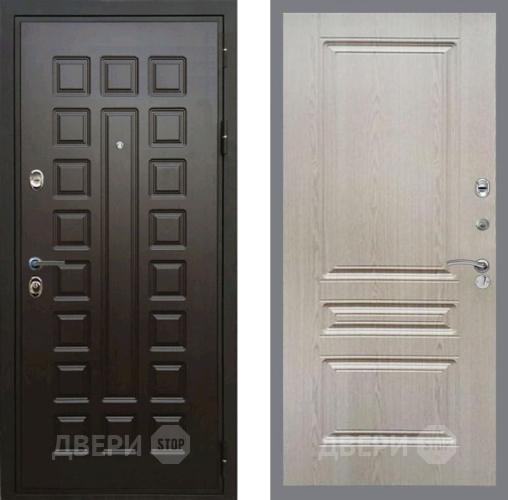 Входная металлическая Дверь Рекс (REX) Премиум 3к FL-243 Беленый дуб в Истра