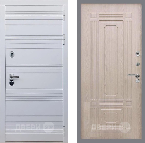 Входная металлическая Дверь Рекс (REX) 14 Силк Сноу FL-2 Беленый дуб в Истра