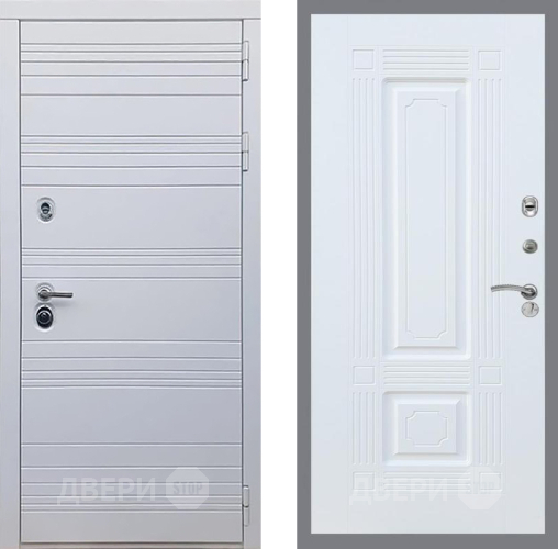 Входная металлическая Дверь Рекс (REX) 14 Силк Сноу FL-2 Силк Сноу в Истра