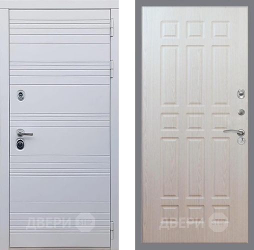 Входная металлическая Дверь Рекс (REX) 14 Силк Сноу FL-33 Беленый дуб в Истра