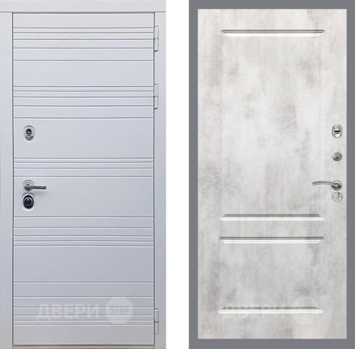 Входная металлическая Дверь Рекс (REX) 14 Силк Сноу FL-117 Бетон светлый в Истра